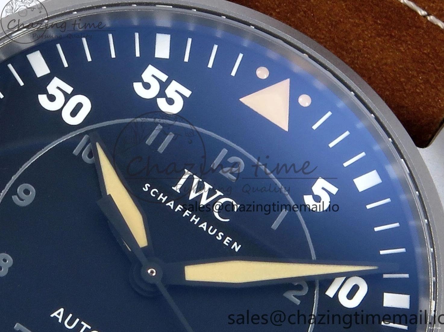 MIROTIME 0417 Big Pilot IW329701 M+F 1:1 Best Edition Black Dial on Brown Leather Strap MY RelaxedFit 7005